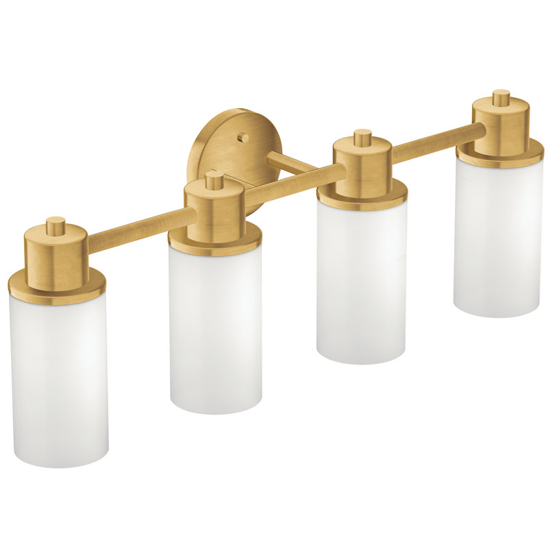 Éclairage pour salle de bain 4 lumières Iso, Or brossé