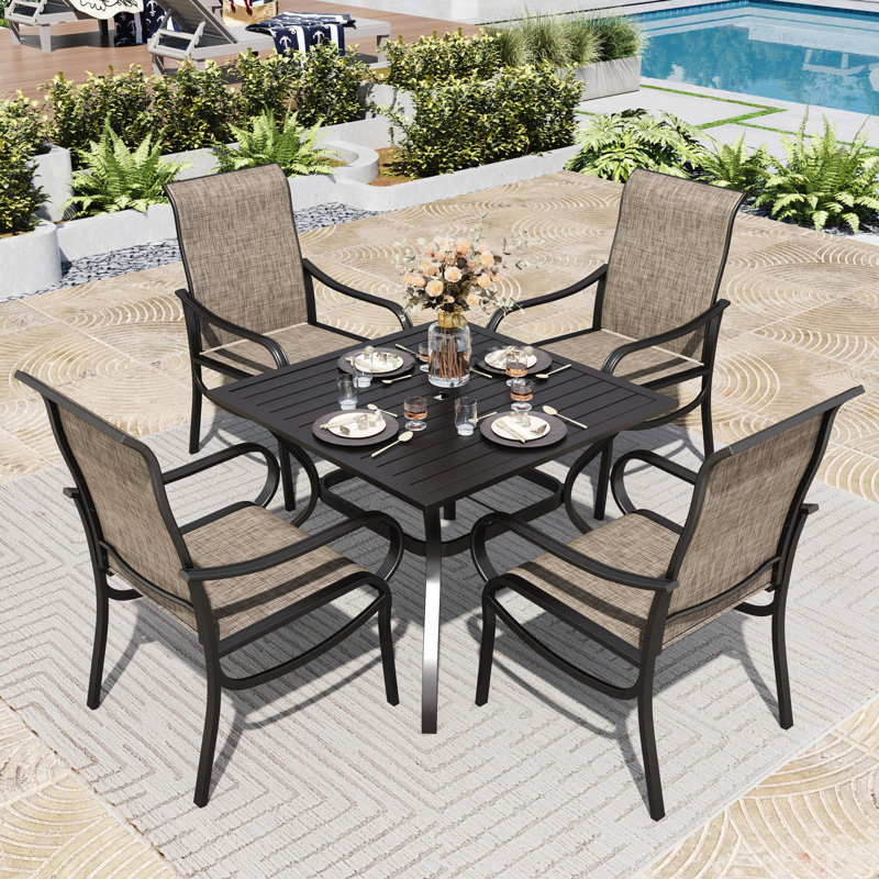 5pcs Patio Dining Outdoor Table Set, Does Not Apply, No