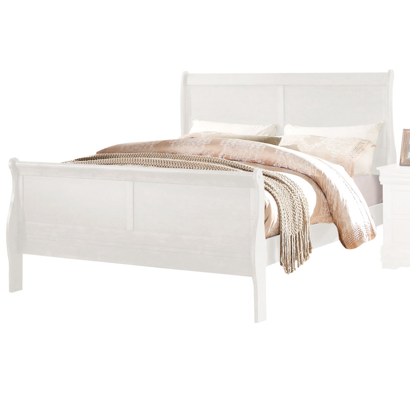 Lit simple blanc avec charme - Possède un compartiment de rangement pratique et une structure en bois massif dans une conception éblouissante