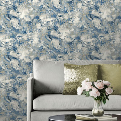 Dangelo 10.05m x 53cm Metallic Finish Wallpaper Roll