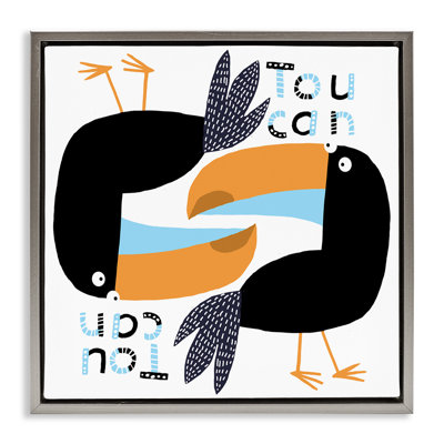 "Tropical Toucan Birds", art mural encadré par Carla Daly