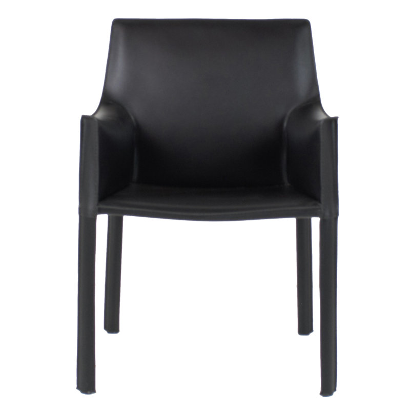 Traskwood Faux Leather Armchair, Black