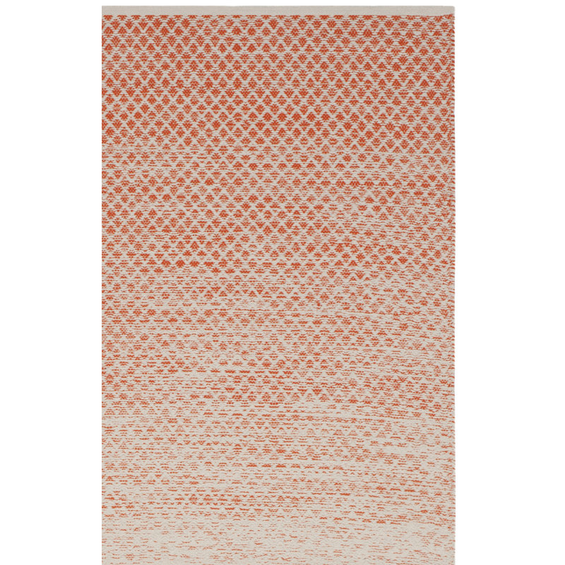 Aitken Hand Woven Cotton Geometric Rug, Square 4'