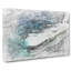 Within The Wave In Blue & Green In Abstract - Wrapped Canvas-55300571