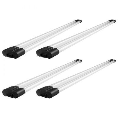 4 Pack LED Shop Light, 4 FT, 40W Linkable Shop Light Fixture, 4500 LM Surface & Hanging Mount Ceiling Lights 59 in Power Cords with ON/OFF Switch, for Garage Warehouse Home Workkshop and Office