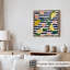 «Food and Kitchen Lemons & Stripes VI», reproduction d'art moderne sans cadre