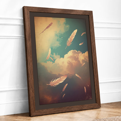 Feathers in Flight Boho - Framed Print