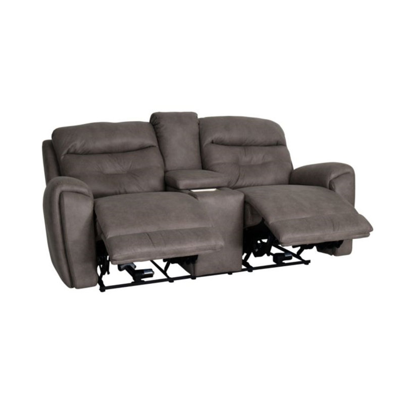 Canapé inclinable à accoudoirs arrondis 90 po, Mélange de polyester brun clair