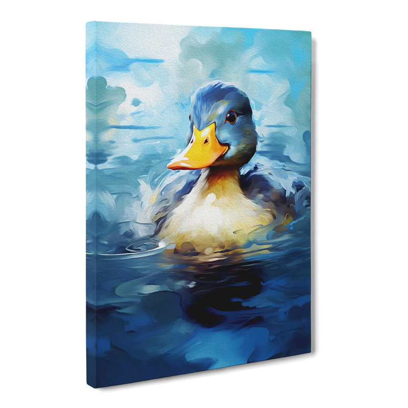 Duck Digital Art No.2 - Wrapped Canvas, 60cm H x 40cm W x 3cm D