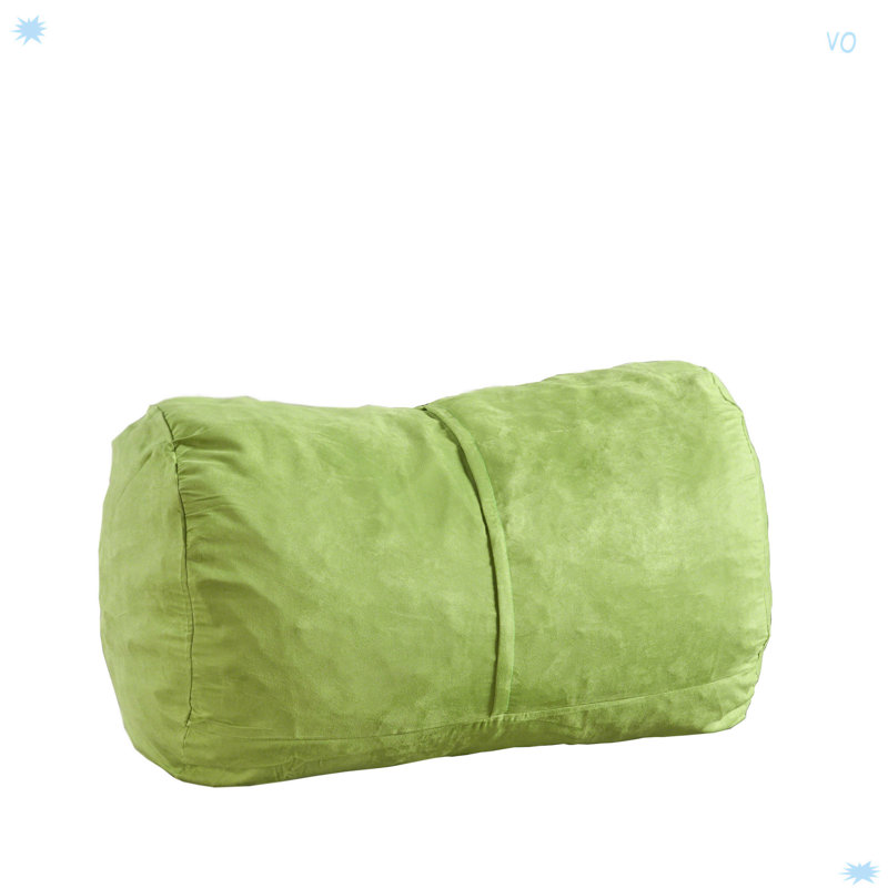 4 Foot Cylindrical Bean Bag, H 25,08 po x l 50,08 po x P 34,94 po, Polyester vert lac
