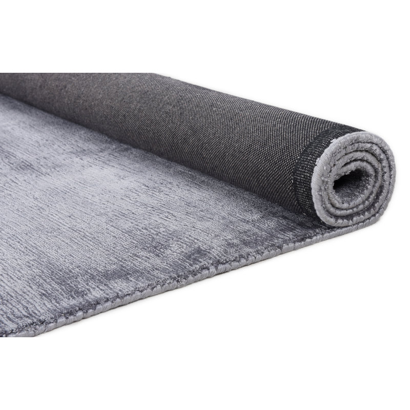 Shine Hand Loomed Anthracite Indoor Rug, Rectangular 190 x 290cm