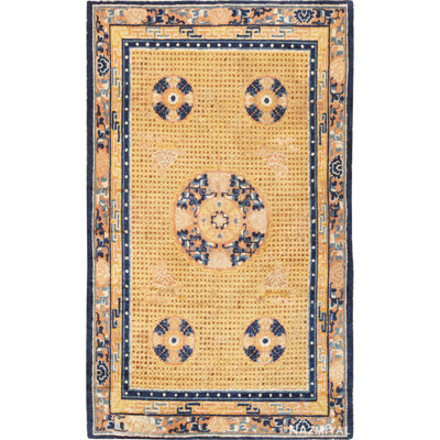 Tapis ningxia chinois antique du 18ème siècle