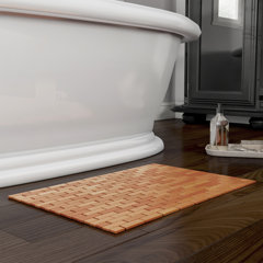 Loon Peak® Daquavious Teak & Wood Shower Mat with Non-Slip Backing