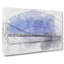 San Francisco Oakland Bay Bridge in Abstract - Wrapped Canvas Drawing - Wrapped Canvas-55338656