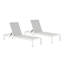 Ensemble de 2 chaises longues d'extérieur réglables