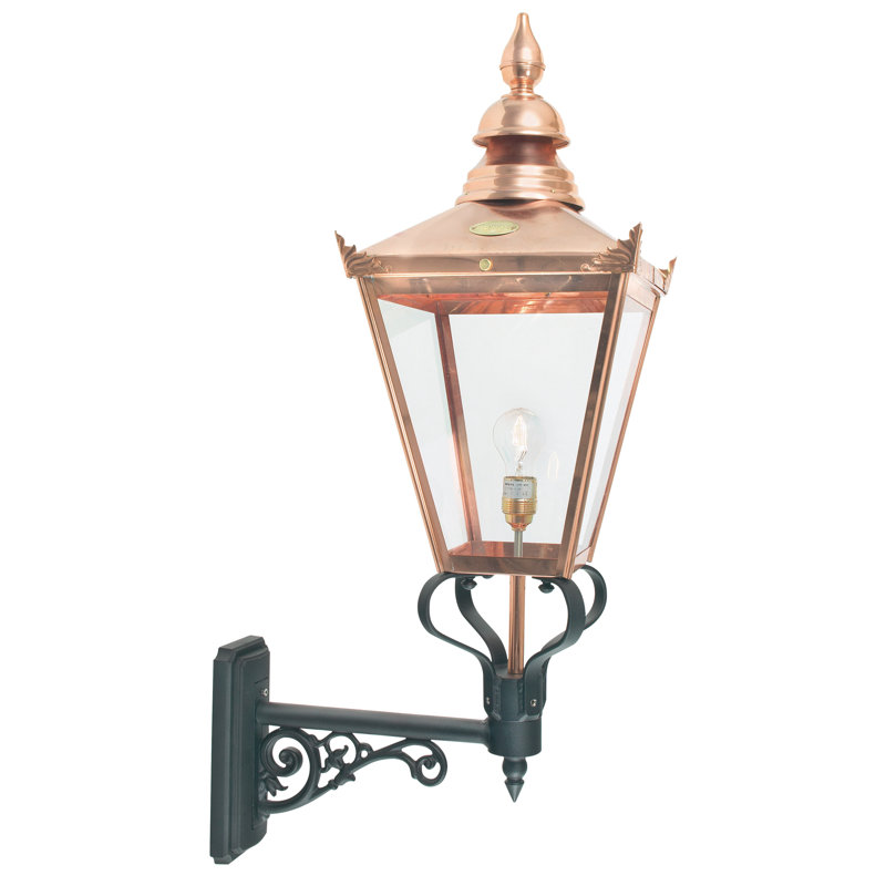 Fajardo Copper Outdoor Wall Lantern, Copper, 69cm H x 13cm W x 13cm D