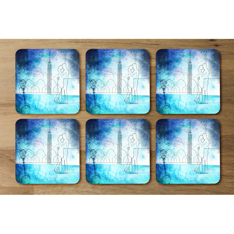 Square 6 Piece Coaster Set