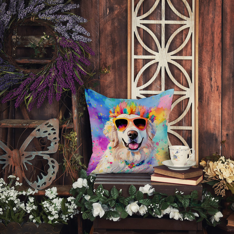  Coussin décoratif intérieur / extérieur en polyester Autre / Sans motif, 14" x 14"