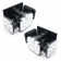 2 PCS Solar Motion Sensor Lights 138 LED 1000LM Wireless LED 3 Adjustable Head Wide Angle Illuminate