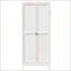 Garde-manger 75 po en métal blanc avec 5 tablettes réglables