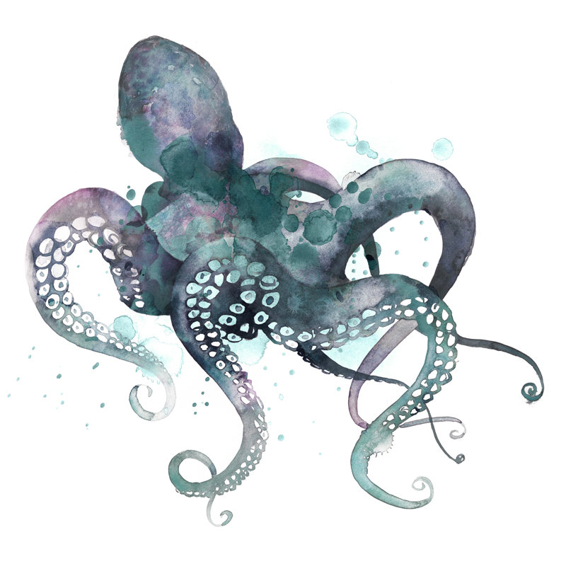 Tentacles I by Grace Popp - Wrapped Canvas Painting, 76cm H x 76cm W x 3.8cm D