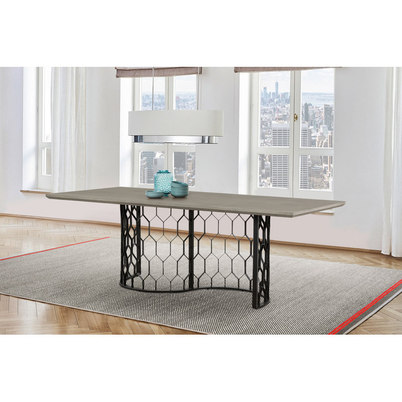 Metal Base Dining Table