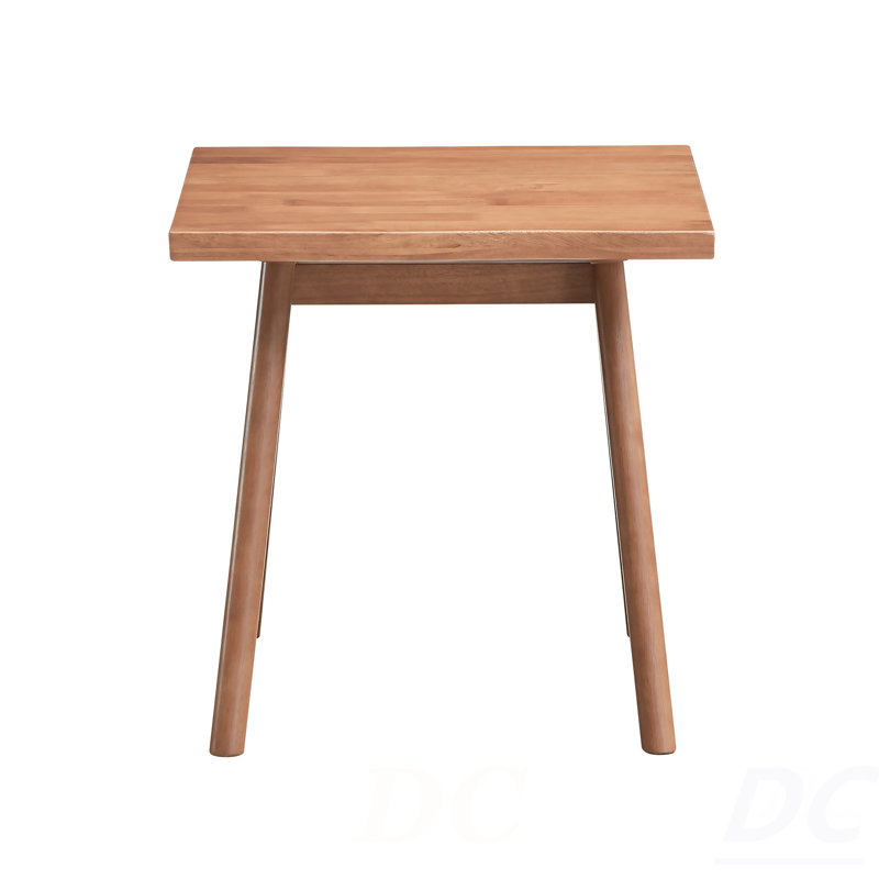 Table de bout décontractée à finition naturelle de style Mid-Century 1 pièce