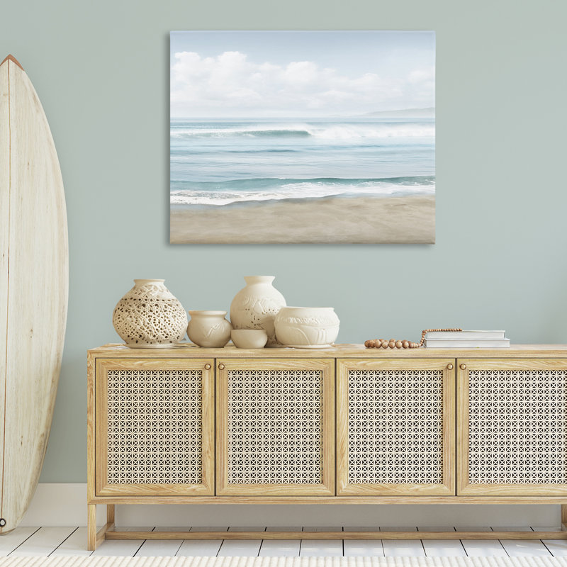 Toile apaisante sur les vagues de la plage par Mike Calascibetta, H 36 po x l 48 po