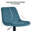 Apoch Waffle Velvet Height Adjustable Bar Stool 360 Swivel with Footrest Counter Stool-2066587317