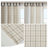 Plaid Faux Leather Tab Top Curtain Panel With Fleece Lining For Thermal Insulation And Privacy