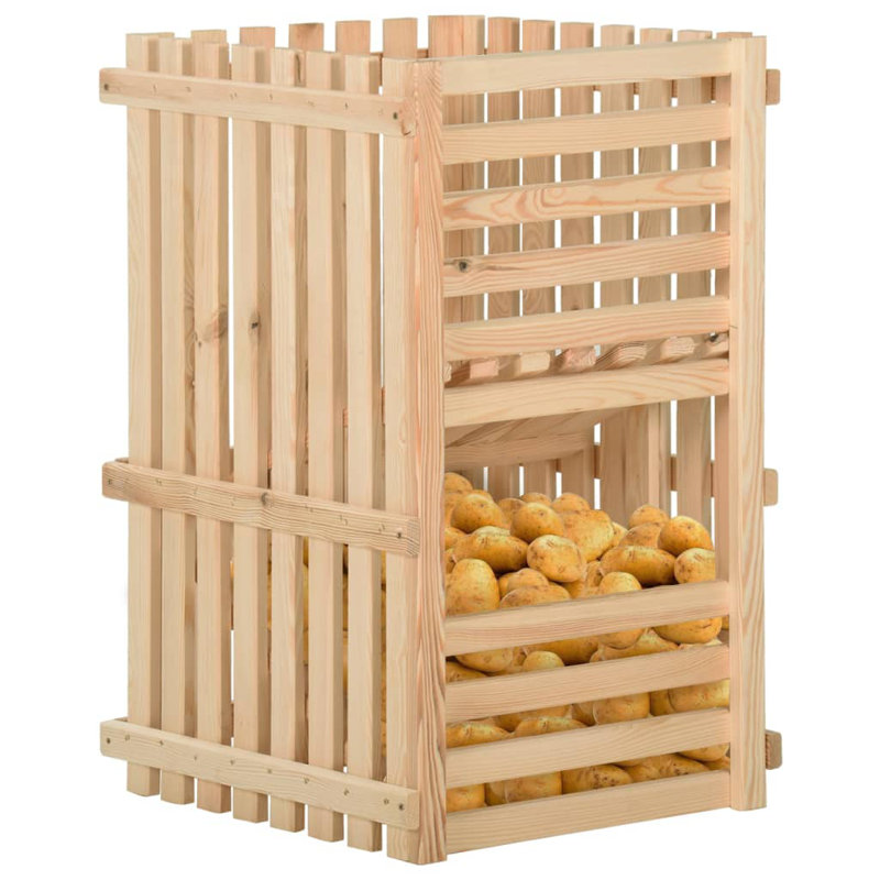 VidaXL Solid Wood Decorative Bin