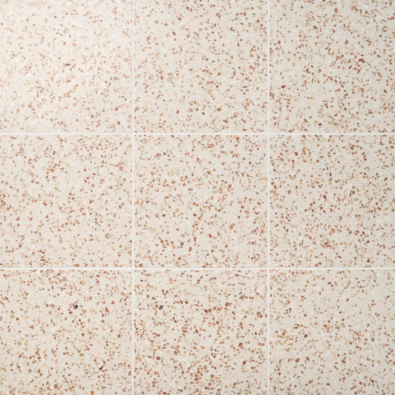 Durham 16.4 In. X 16.4 In. Polished Terrazzo Floor And Wall Tile (3.61 Sq. Ft. / Case), Evora Beige