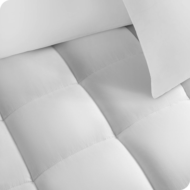 Twin Size White Cotton Top Down Alternative Mattress Pad