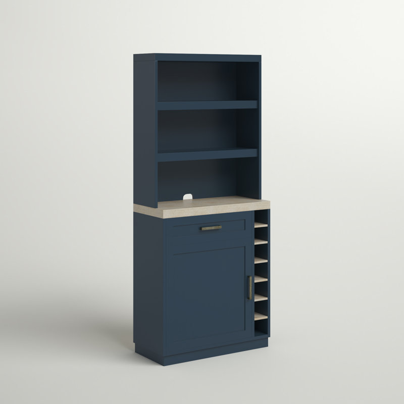 Witney Sideboard with Bar Hutch, Fontana Blue