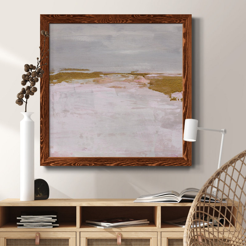 Toile encadrée de qualité supérieure Magenta Skyline II - prête à être accrochée, H 17 po x l 17 po x P 1,5 po, Érable