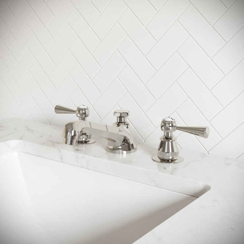 Carlson 2-handle Bathroom Faucet with Drain Assembly, Lever Handle, Polished Nickel