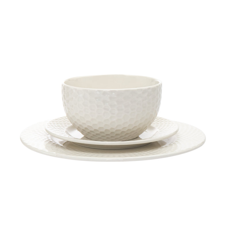 Fossette 18 Piece Porcelain Dinnerware Set