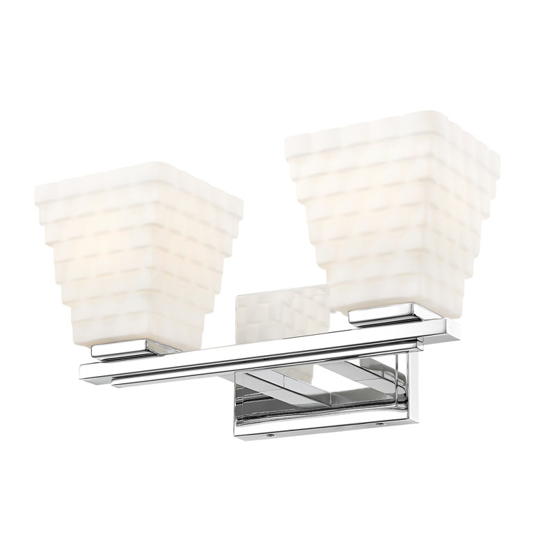 Meuble-lavabo 2 lumières Teyona, Chrome poli