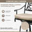 Tabouret de bar pivotant en aluminium pour l'extérieur 30 po avec coussin Sunbrella-1328892553