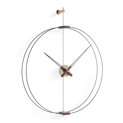 Mini Barcelona Solid Wood,Metal,Fibreglass Analog Wall Clock