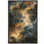 Reproduction murale encadrée de décorations de chambre à coucher dorées Glam Moody-108345390-108345392