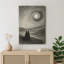 Abstrait au clair de lune, paysage, décoration murale, impression sur toile encadrée-79580097-79580100