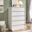 Ensemble de chambre à coucher 3 pièces courbée blanche avec station de charge-130005274-131181938
