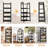 Wood Bookcase Ladder Bookshelf Shelving Unit-2012533120-2012533126