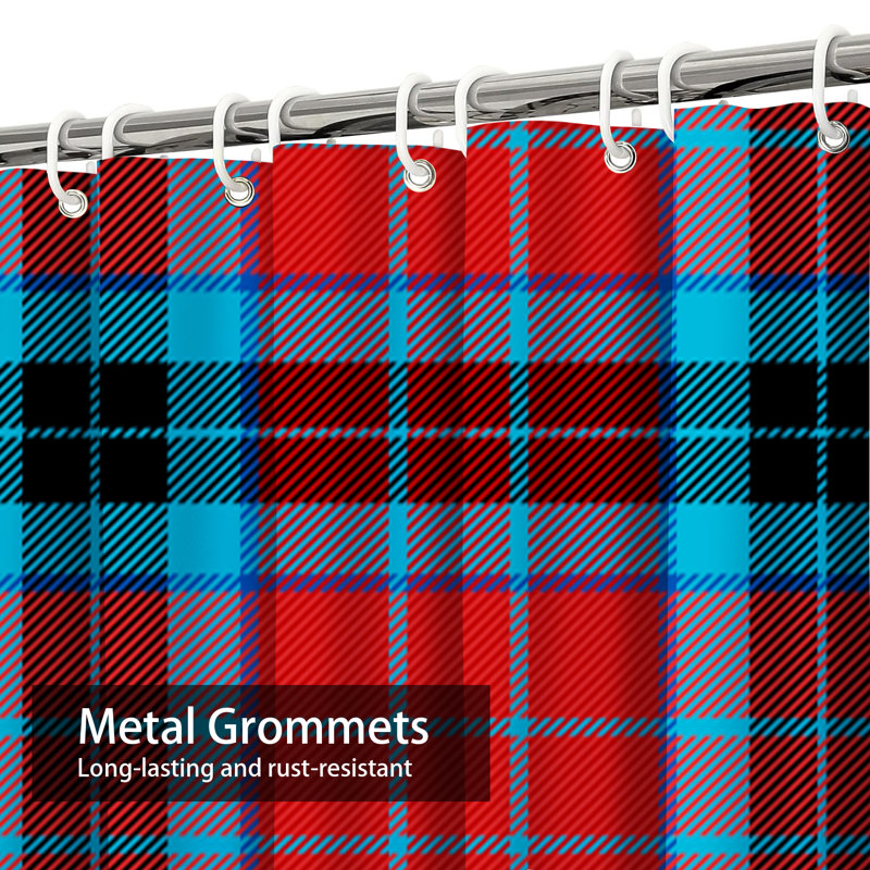 Rideau de douche Christmas New Year Tartan, L 72 po x l 84 po