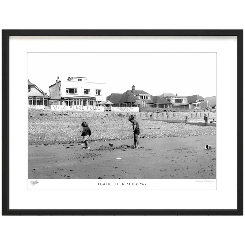 Elmer, The Beach C1965 by Francis Frith - Single Picture Frame Print, 40cm H x 50cm W x 2.3cm D