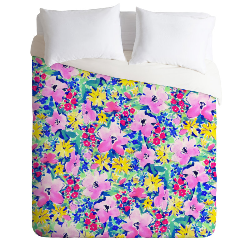 Ensemble de housse de couette Jacqueline Maldonado Floreale, Housse de couette simple / simple TG et 1 taie dé