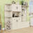 Multifunctional Hall Cabinet with Storage & Hooks, 2-in-1 Left-Right Combination Design-881270361