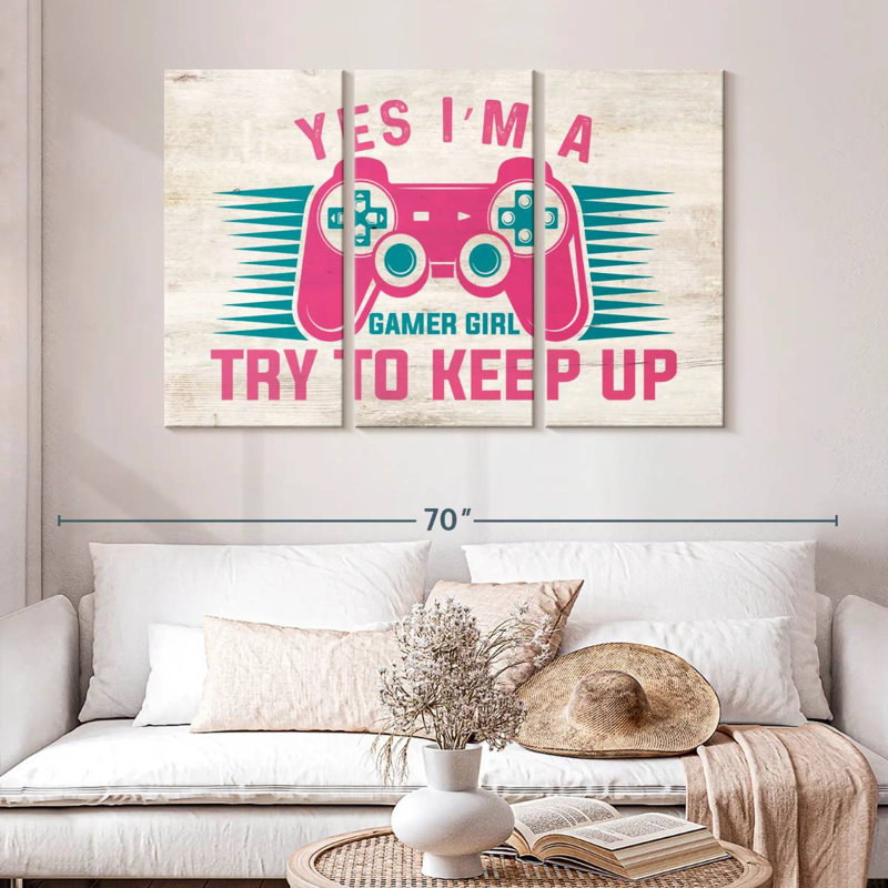  «Gamer Girl», H 32 po x l 50 po