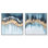 "Serene Abstract Duet", reproduction d'art sur toile par Art Remedy, cadre blanc, 24 x 24